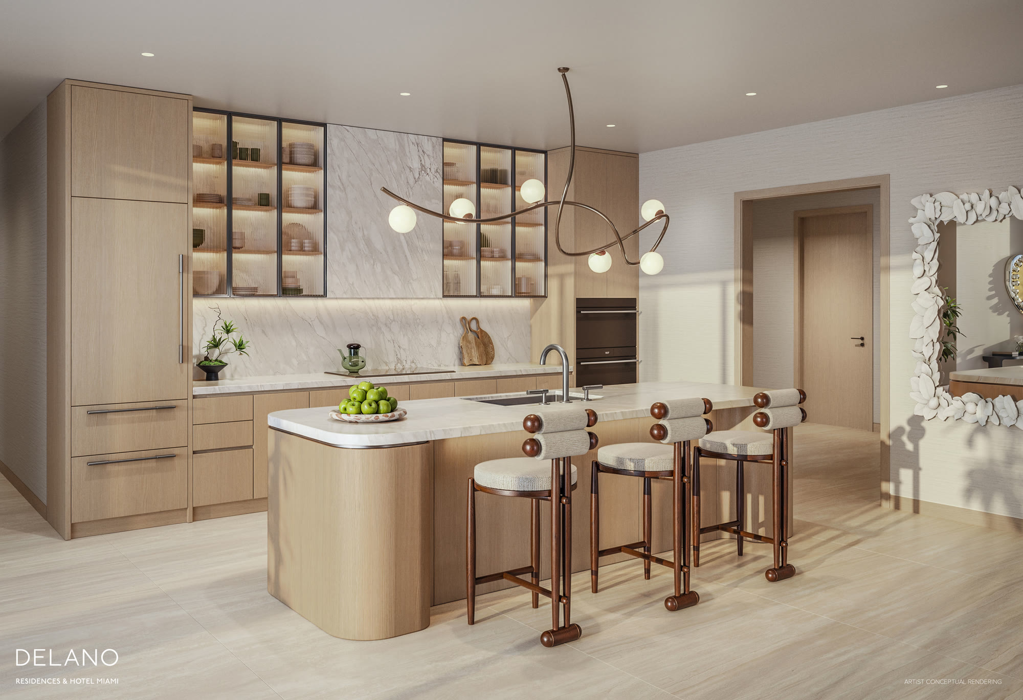Delano Residences kitchen by Meyer Davis
