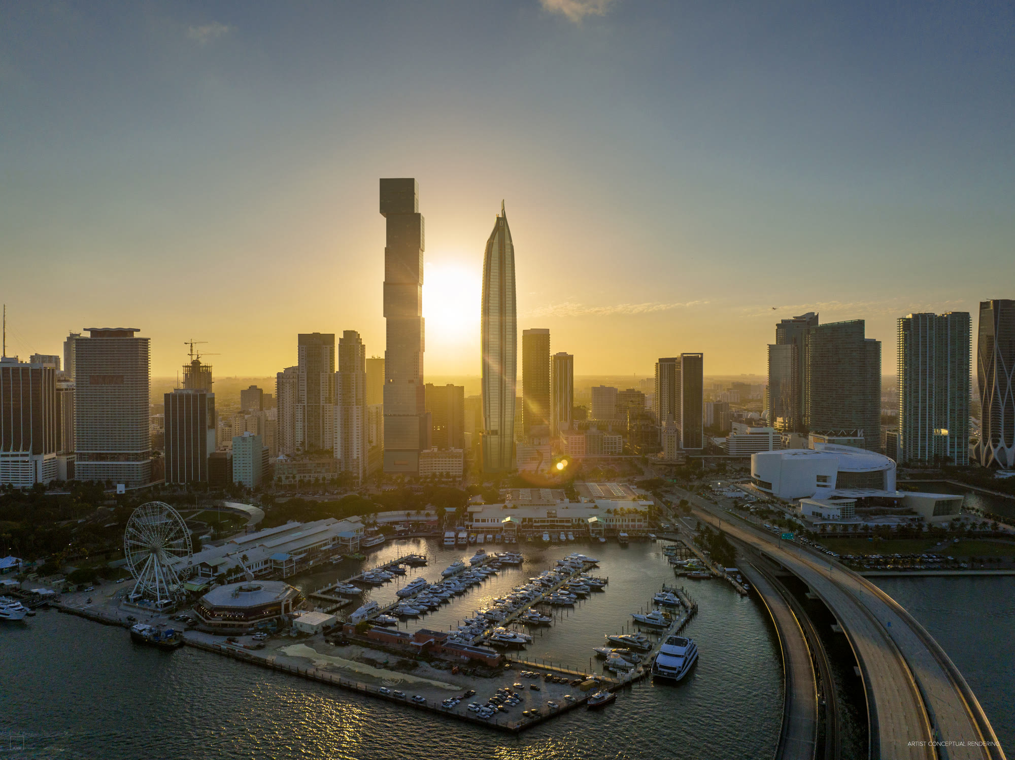 Delano Residences & Hotel Miami tower in Downtown Miami